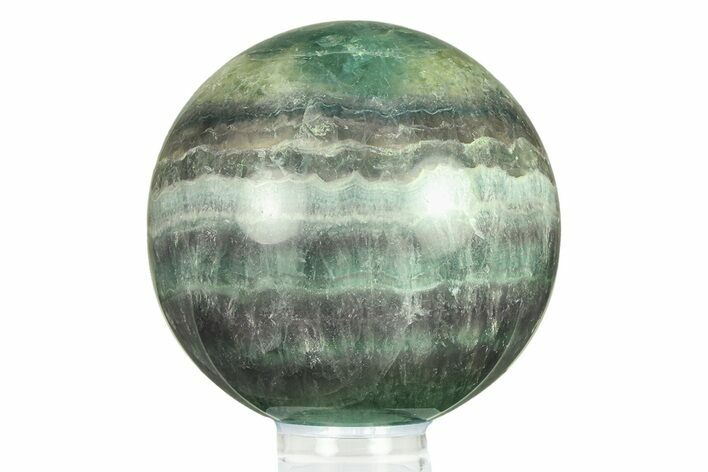 Colorful Banded Fluorite Sphere - China #284420